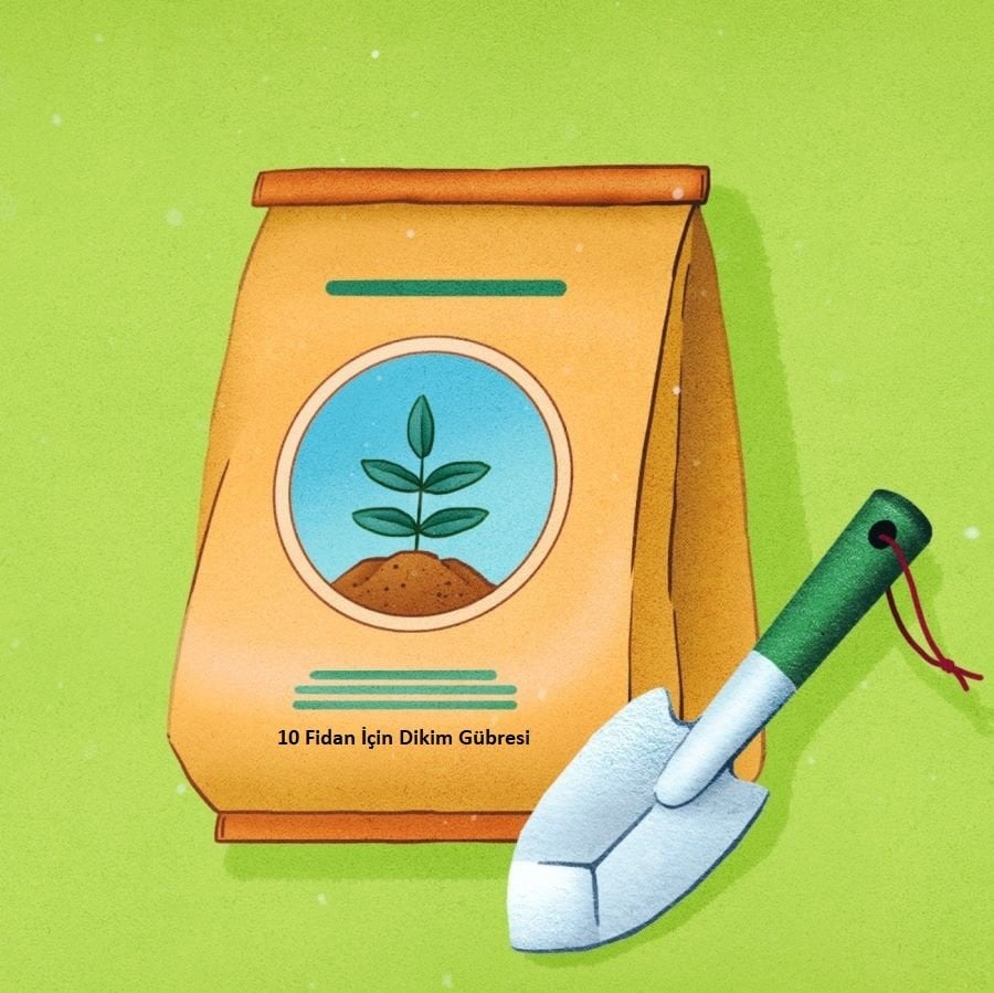 Organik Fidan Tutma Seviyesini Artıran Dikim Gübresi-10 Fidan İçin