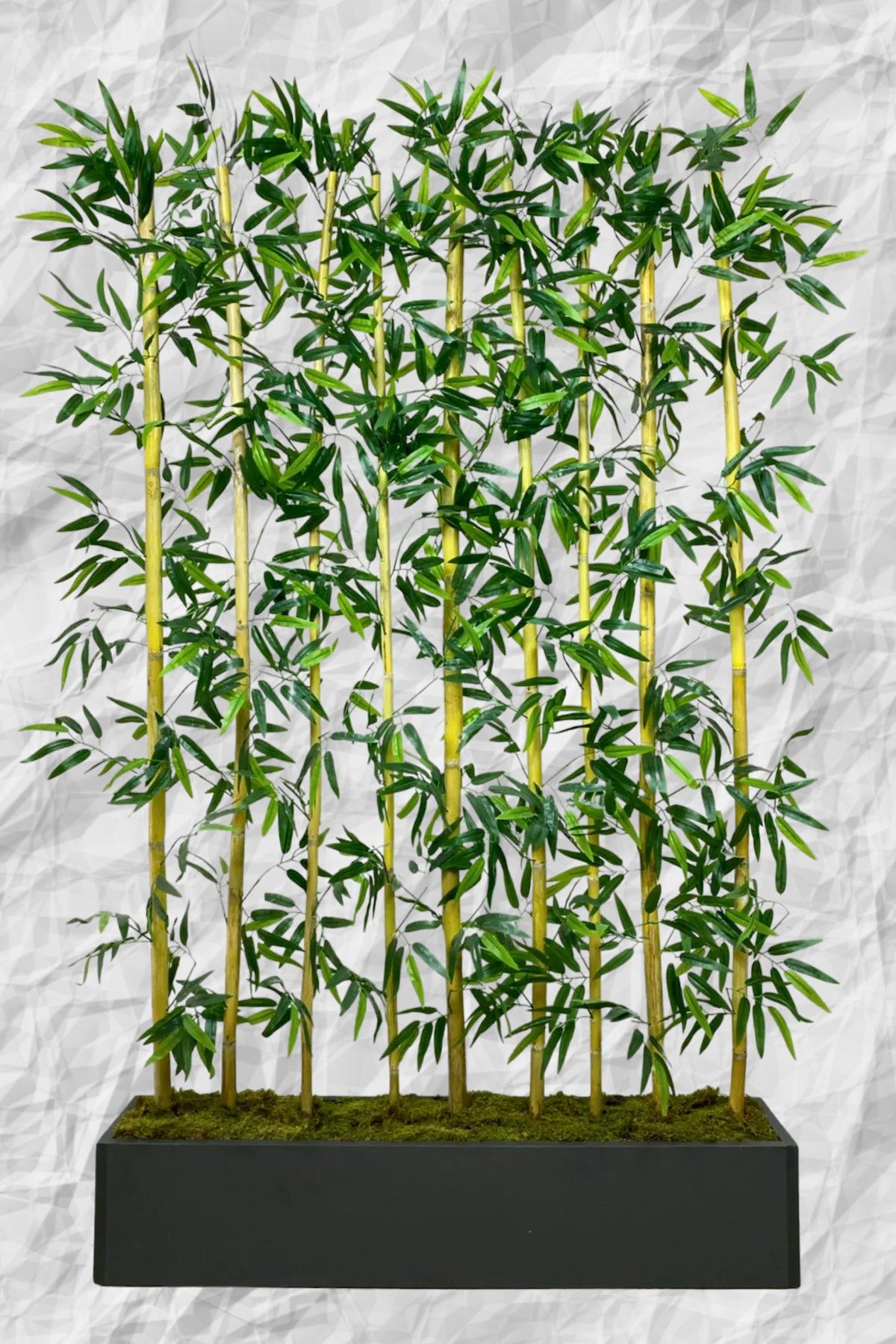 Yapay Çiçek Antrasit Saksıda 150 cm Bambu 10 Adet (Tüm Set Dahil) Seperatör