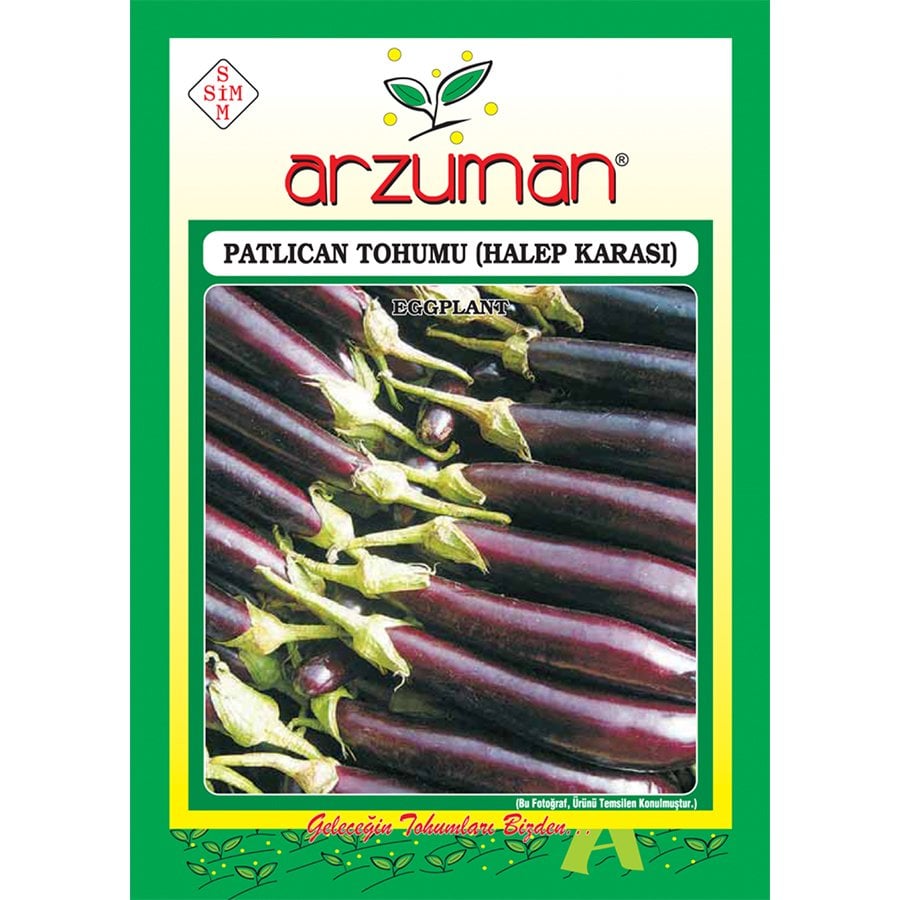 Uzun Boylu Halep Karası Patlıcan Tohumu-10 Gram