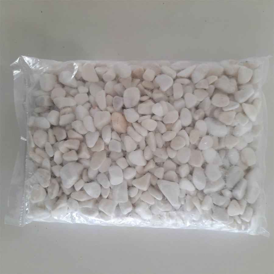 Dekoratif Beyaz Renkli Taşlar -2 Kg