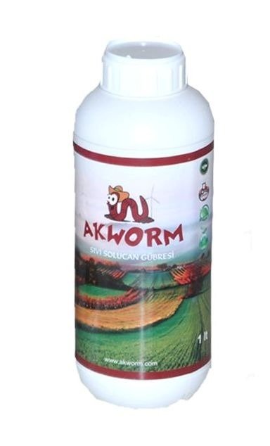 %100 Organik Akworm Sıvı Solucan Gübresi-1 Litre