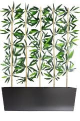 Yapay Çiçek Antrasit Saksıda 120 cm Bambu 10 Adet (Tüm Set Dahil) Seperatör