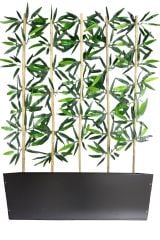 Yapay Çiçek Antrasit Saksıda 120 cm Bambu 20 Adet (Tüm Set Dahil) Seperatör